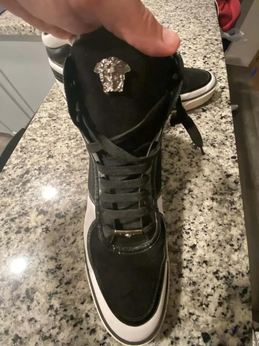 Versace Medusa Head High Top Sneakers